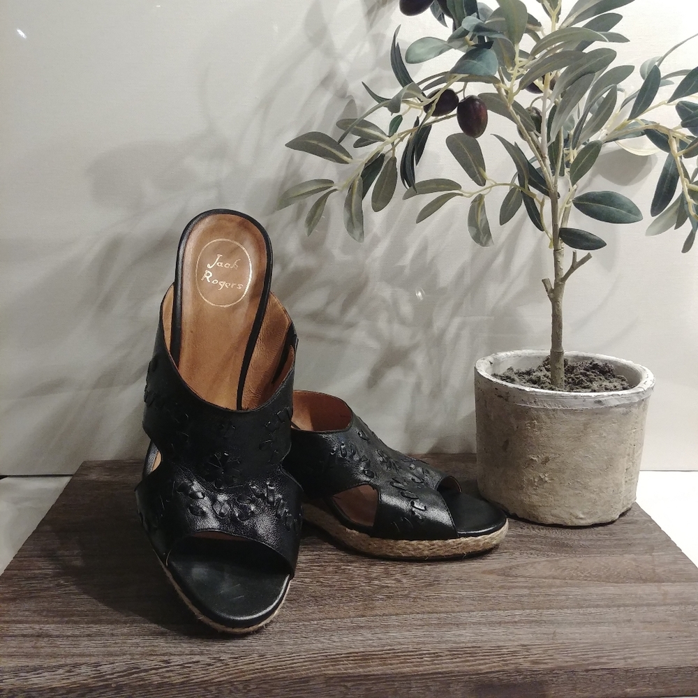 Jack Rogers Women’s Sophia Wedge Sandals - Black